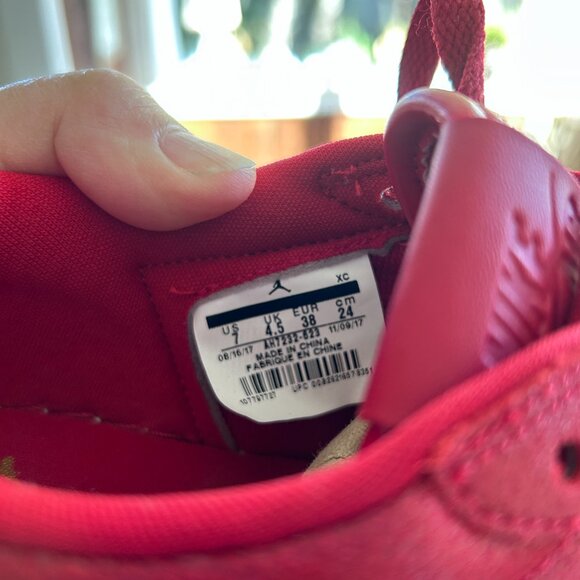 Red Nike Jordan 1 Retro Low NS - Women's size 7 - Picture 7 of 10
